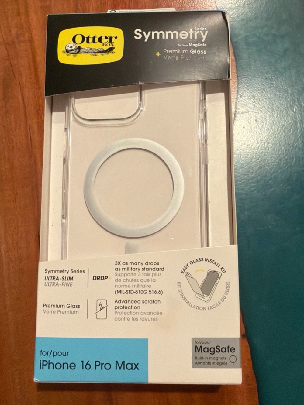 NEW OtterBox iPhone 16 Pro Max Symmetry Clear MagSafe Case + glass Kit